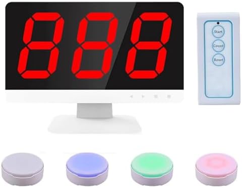 Wireless Quiz Game Buzzer System with Monitor and Remote Control, Supports Multiple Answer Modes and Expandable Up To 32 Buttons, Ideal for Game Shows and Classroom Activities