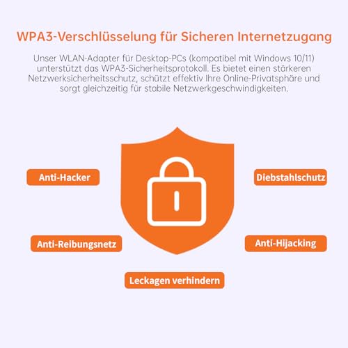 PLERY 2 in 1 WLAN Stick für PC WiFi 6 AX900 + BT 5.3 USB WLAN Bluetooth Adapter Dual Band 5GHz/2.4G, eingebauter Treiber, 2 * 6dBi Antenne, Kompatibel mit Windows 11/10, OFDMA+MU-MIMO, WPA3