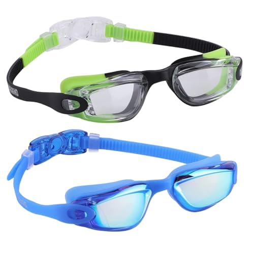 Aegend Swim Goggles for Kids 3-14 Anti-Fog Anti-Leak Goggles for Swimming