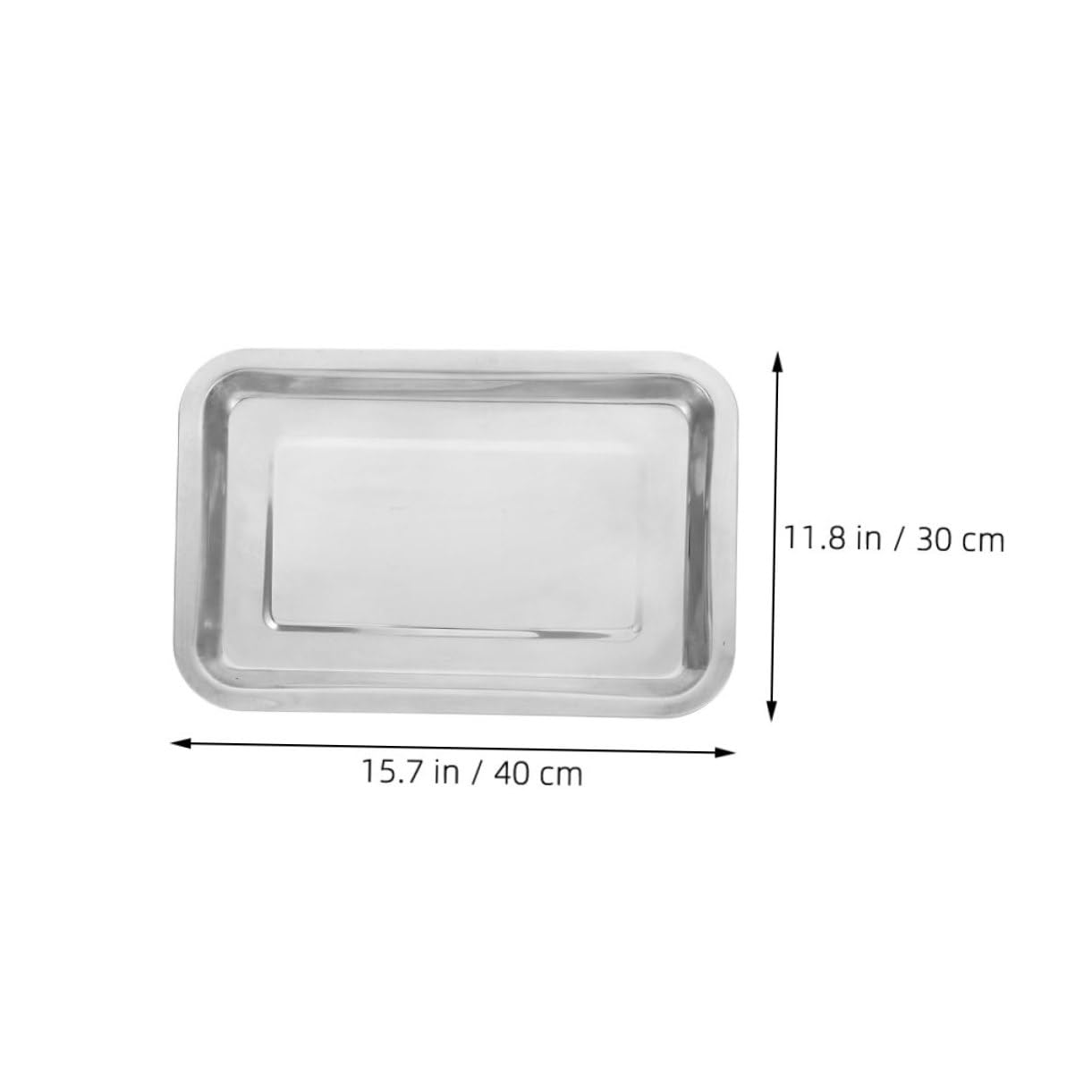 HEALLILY Multipurpose Tool Organizer Stainless Steel Lab Trays Spill Proof for Medical Tattoo Bathroom Essentials