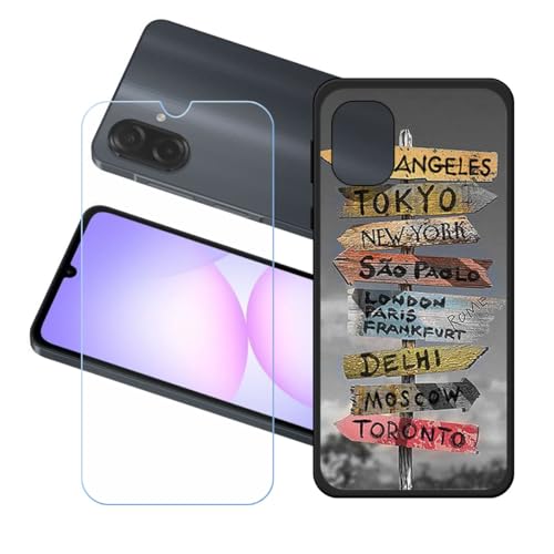 �pGUYAHANYER�P�[�X �K�p���� Samsung Galaxy A07 + �����K���X�X�N���[���ی�t�B���� �A���ȃ\�t�g�V���R���P�[�X�ی�TPU�J�o�[�̃P�[�X�J�o�[�p �K�p���� Samsung Galaxy A07 (6.7") - LH100