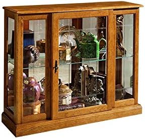 Home FareHardwood Console Display Cabinet in Brown Golden Oak Finish by Pulaski Furniture