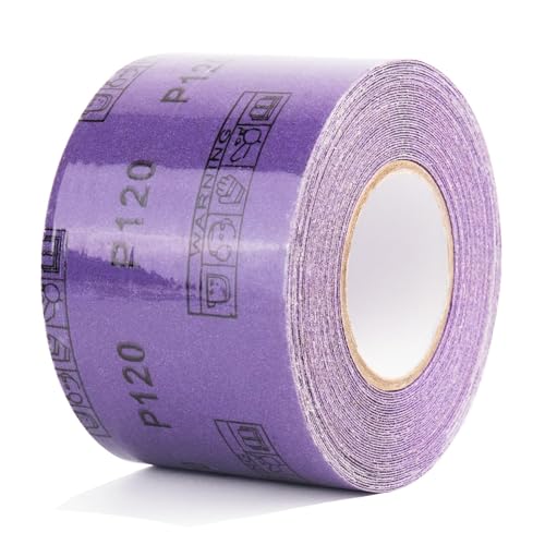 800 Grit PSA Purple Ceramic Sandpaper Roll, 2-3/4' x 20 Yards Wet Dry Self-Adhesive Sanding Roll Film Longboard Sanding Blocks for Woodworking, Automotive