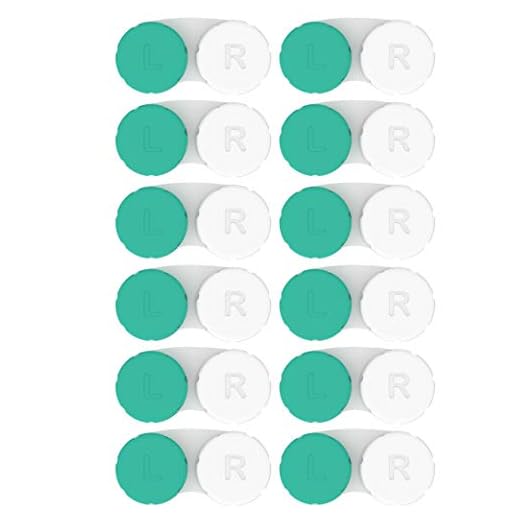 Axim USA Contact Lens Cases 12 Pack. One Year Bulk Supply. Protect Your Eyes by Changing Your Lens Case Monthly (Green)