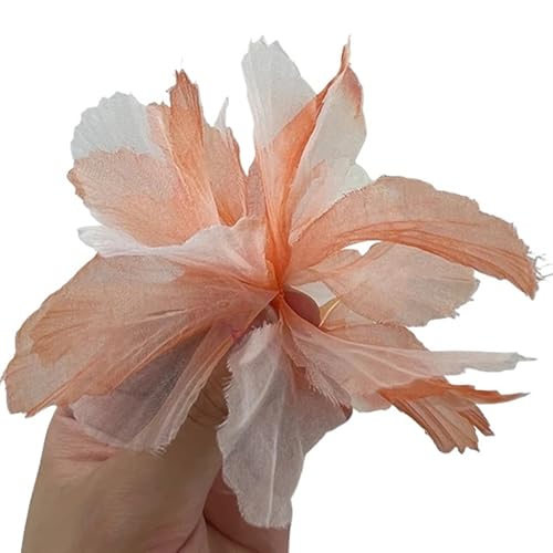 Fleur en mousseline artificielle et dentelle 3D pour vêtement