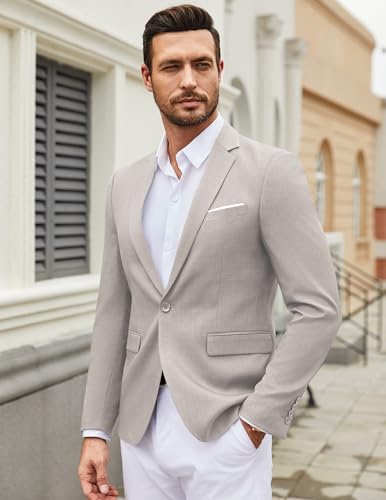 Image of COOFANDY Mens Casual Blazer Suit Jackets One Button Sport Coats Lightweight Business Sports Jackets