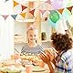 Girlande Wimpelkette Kinderzimmer,Musselin Baumwolle Stoff Wimpelkette Mit Quasten,2.6m Doppelseitig Stoff,Für Girlande Kinderzimmer Deko,Wanddeko,Gartenparty,Birthday (Blau)