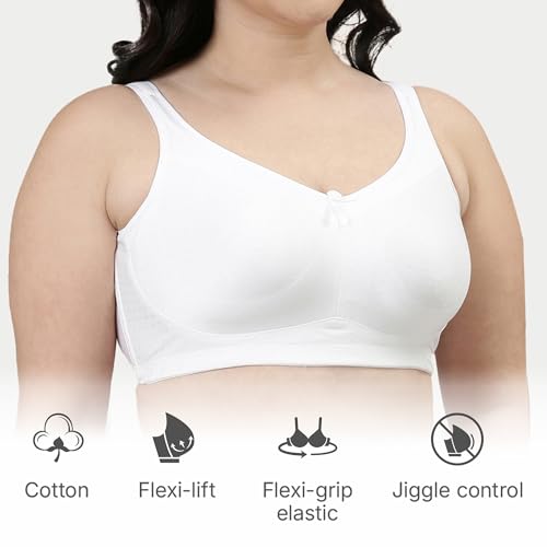 Image of Enamor Hidden X-Frame and Smoothening Women's Full Support Everyday Bra - Jiggle Control, Non Padded, Wirefree, Full Coverage - FB12 (Available in Plus Sizes)