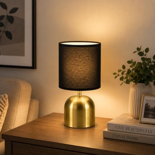 Image of MAGIK Silver Shot LED Table Lamp (Copper & Black Finish) | Includes 5W LED Bulb | Elegant Decorative Lamp for Bedroom, Living Room & Office | Compact Design | Ready to Use