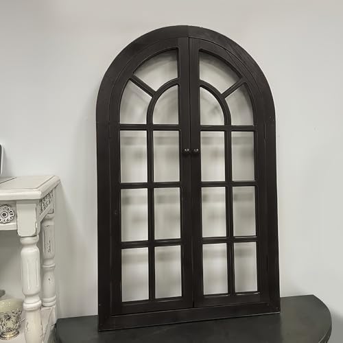 Tpbanrnge Rustic Vintage Faux Window Frame Wall Decor, Distressed Wooden