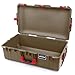 Pelican Air 1615 Case by ColorCase - Dark Desert Dirt - Large Size Waterproof Case (Case Only) - Red Handles & Latches