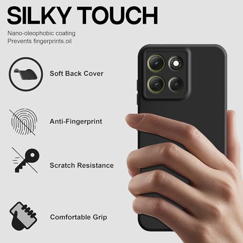 Image of Hupshy Liquid Silicone Back Cover Case for OnePlus Nord CE 6 Lite 5G | Soft Micro-Fibre Lining Inside | Camera Protection Bump | Shockproof Back Cover Case for OnePlus Nord CE 6 Lite 5G Black