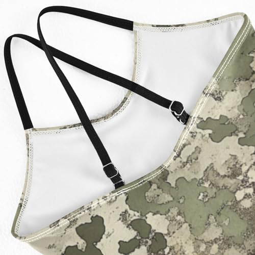 susiyo Patternshallow Dark Green Girls One Piece Swimsuits with Adjustable Straps Bathing Suits for 3-10 Years Old4