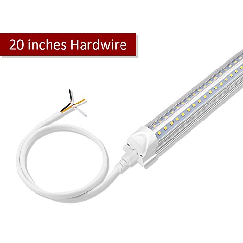 Kihung (12-Pack) 8Ft Led Shop Light Fixture, 75W, 9750Lm, 6000K, 96'' T8 Tube Light, 8 Foot Linkable Led Bulbs For Garage, Warehouse, V Shape, 8’ Led Strip, Clear Lens, Hardwired Installation #TOP2