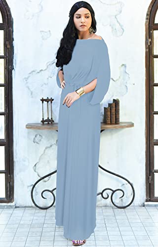 Image of KOH KOH Womens 2026 Flowy Formal Batwing Sleeve Evening Casual Gown