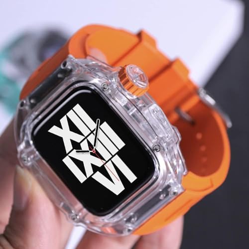 Kit de remplacement pour Apple Watch 45mm 44mm avec lunette et bracelet sport - 3