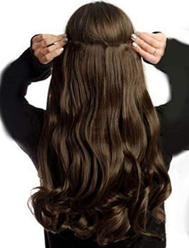 Image of curly hair extension (24 inch brown)