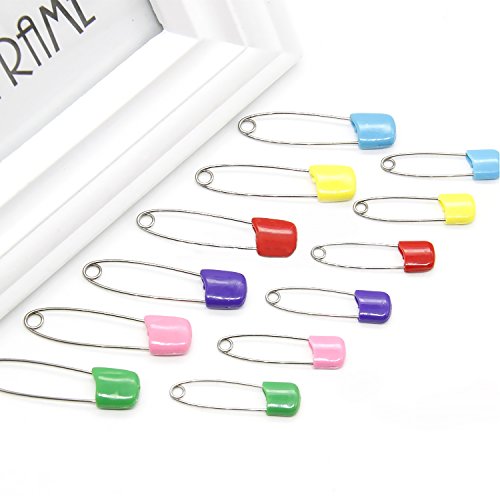 Diaper Pins, Assorted Color Nappy Safety Pins Hold Clip Locking Cloth, Pack Of 50 By Firefly #TOP5