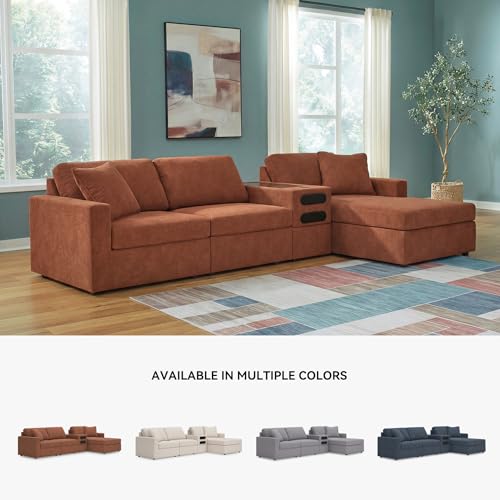 Image of Signature Design by Ashley Modular Sectional with Chaise, Built-in Speakers