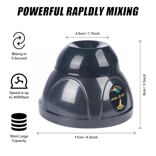 Image of Mini Vortex Ink Mixer, 4000RPM Electric Pigment Mixer with Touch Function | Ultra-Quiet Motor for Tattoo Ink Mixing, Nail Polish and Paint Shaking