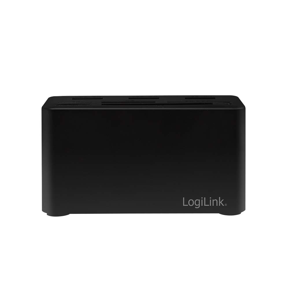LogiLink CR0046 - Lector de Tarjetas USB 3.2 Gen 1 para Tarjetas MS/SD/M2/microSD/CF y 3 Puertos USB, Color Negro