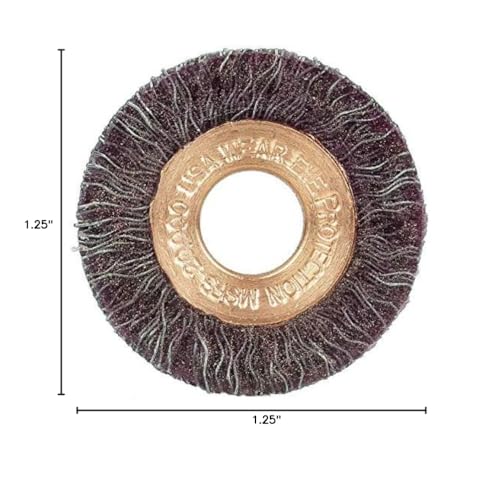 Image of Weiler 35293 Polyflex Encapsulated Small Diameter Crimped Wire Wheel, 1-1 /4 inch, 0.08 inch Steel Fill, 3 /8 inch Arbor Hole, Made in the USA (Pack of 10)