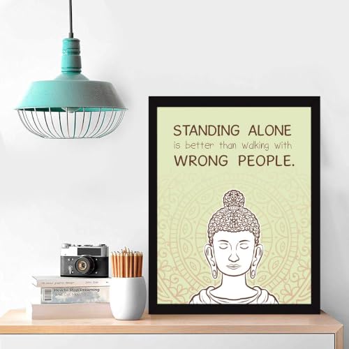 Image of Chaka Chaundh - buddha quotes wall frames - Buddha frame with quotes for home & office - inspirational Motivational Gautam - (14 X 11 Inches) (buddha1)