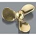 Dumas Products, Inc. Brass 3-Blade, 1-1/2" Left, 1/8 Shaft, DUM3117