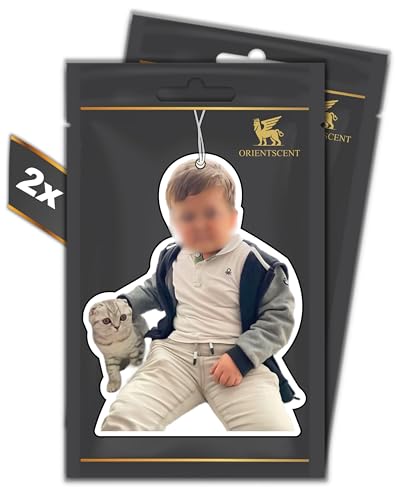 Catman Motif Air Freshener Automatic Fragrance Dispenser Car Funny Tuning Car Air Freshener Fragrance Pendant Set of 2