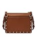 Fossil Women's Taryn Leather Crossbody Purse Handbag, Medium Brown W/Stud Trim (Model: ZB1963200)