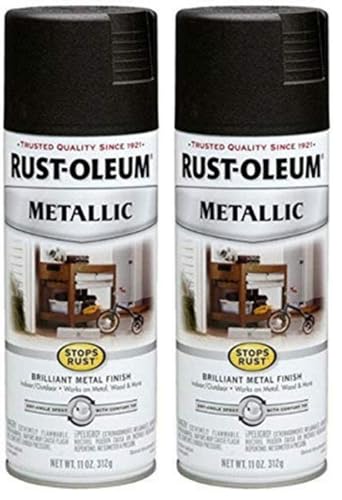 Image of Rust-Oleum 248636 Stops Rust Metallic Spray Paint, 11 Ounce, Oil Rubbed Bronze (Pack of 2)