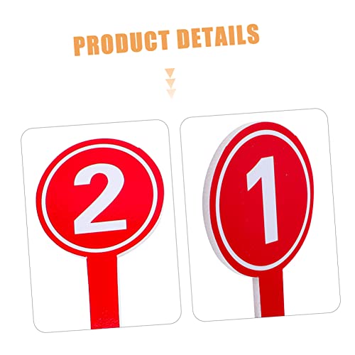 10 Piezas Tableros de Puntaje Manuales de Espuma Roja miniatura 3