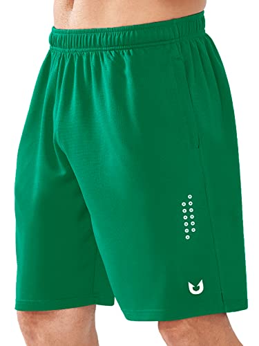 NORTHYARD Men's 10' Athletic Basketball Shorts Workout Gym Quick Dry Shorts Lightweight Mesh Training Shorts for Men Exercise Green