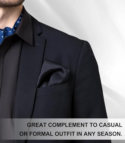 Image of DAISYSILK Pocket Squares for Men, 100% Mulberry Silk Pocket Square, Luxury Men's Pocket Square for Suits & Tuxedos