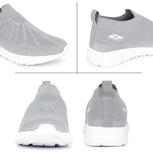 Image of TRASE Sports Slip-On Shoes for Kids | Knitted Upper Lightweight Footwear for Boys & Girls | Comfortable EVA Sole and Breathable Shoes for Walking & Play