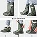 Rain Shoe Covers, Reusable Waterproof Rain Cover for Shoes, Non-Slip PVC Snow Boot Covers for Men and Women (Green, XL)