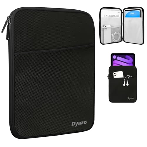 Image of Dyazo Tablet Sleeve Case Fits Upto 11.6 Inch Tablets | Protective Carrying Sleeve with Organized Compartments | Compatible with iPad, Samsung Galaxy Tab, Lenovo, Realme, OnePlus, Xiaomi & More (Black)