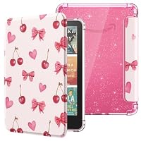 Coque Pailletée Rose Pour Kindle Paperwhite 2024 12th Gen & Colorsoft - Ultra Clair TPU Auto Wake/Sleep