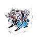 HMANE V8 Engine Model Kits for Adults, 500+Pcs 1:3 Metal Mechanical Engine Model DIY Assembly Physics Toy Gifts