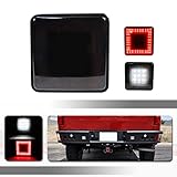 Tonsya 3-In-1 Smoked Lens Universal LED Hauling 2' Receiver Compatible with Truck SUV RV Trailer Rear Bumper Driving lamp Brake Tail Reverse Tow Hitch Cover Light