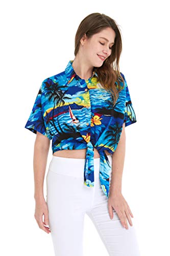 Image of Hawaii Hangover Family Matching Hawaiian Clothes, Sunset Blue | Family matching Hawaiian outfits, Sunset Blue, lightweight rayon, machine washable, tropical print, luaus, cruises