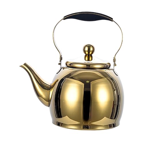 Bouilloire à thé chic en acier inoxydable doré avec un infuseur robuste - 8