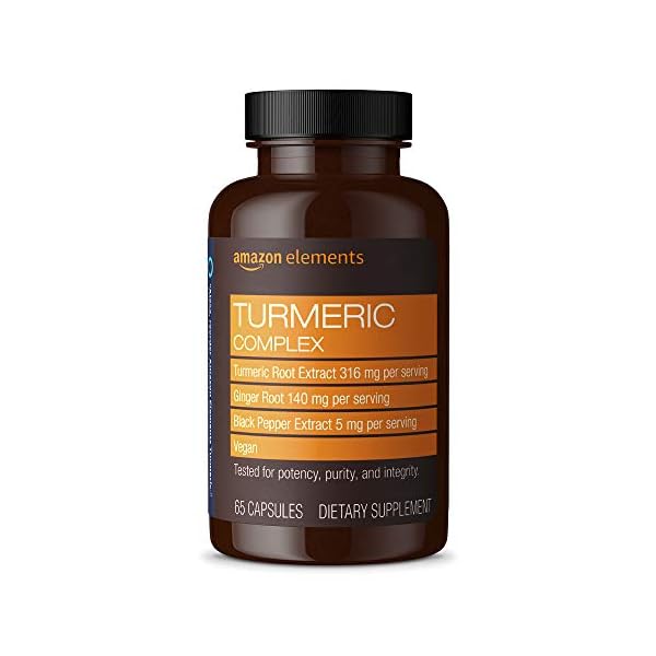 Amazon-Elements-Turmeric-Complex-316-mg-Curcumin-140-mg-Ginger-5-mg-Black-Pepper-Joint-Immune-System-Healthy-Inflammation-Response-65-Capsules-2-month-supply Amazon Elements Turmeric Complex, 316 mg Curcumin, 140 mg Ginger, 5 mg Black Pepper - Joint & Immune System, Healthy Inflammation Response - 65 Capsules (2 month supply)