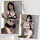 KONFEN Damen Sexy Dessous Set, Offenen Erotik Set Negligees Spitze Träger Nachtwäsche, Erotische BH und Slip Frauen Dessous, Schwarz, Eine Grösse