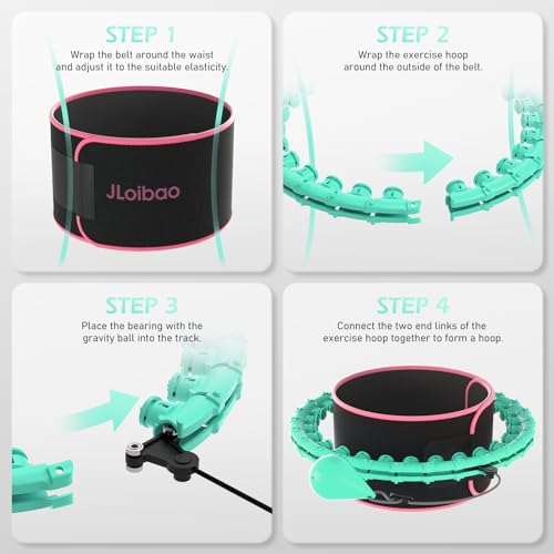 image for JLoibao Weighted Hula Circle for Adults Weight Loss, Infinity Fitness 