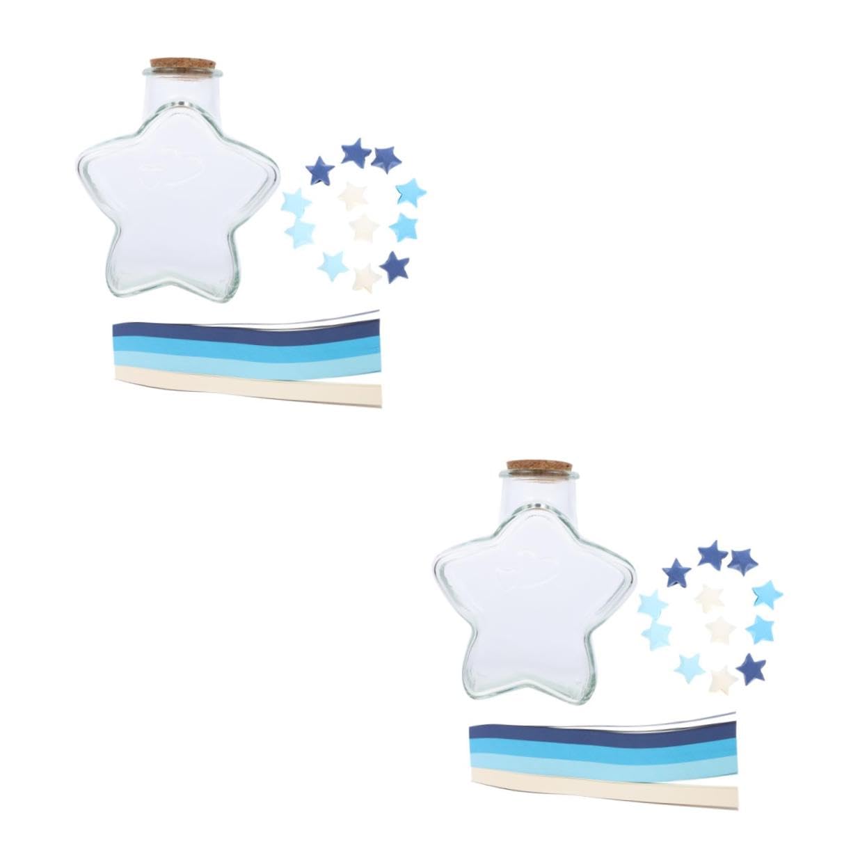 Étoile de souhait faite à la main kit Ciieeo pour cadeau créatif avec verre bleu
