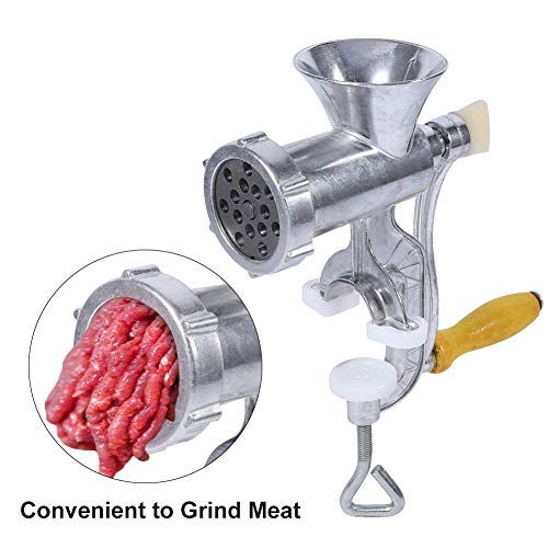 Grinder Meat, Kitchen Aluminum Manual Meat Grinder With Stainless Steel Blades #TOP2