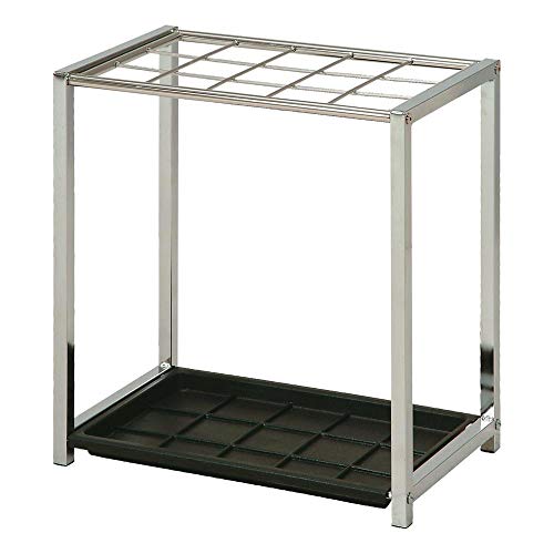 ????(Fujiboeki) Fuji Boeki 83708 Large Umbrella Stand, Width 18.9 inches (48 cm), 15 Pieces, Chrome for Office Use