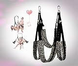 Columpio de Techo Resistente con Estampado de Leopardo para Parejas, rotación de 360 Grados, experimenta Movimientos de Yoga difíciles