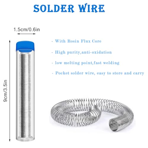 Image of 3Pcs High Purity Low Melt Solder Wire,0.8mm Diameter Rosin Core Solder,electrical solder for Electronic Electrical Soldering(0.8mm 8 /10 /12g) (3pcs 0.8mm /8g)